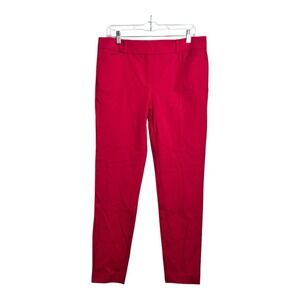 7th Avenue Design Studio New York Company Red Cotton Spandex Pants Size 10 NWT